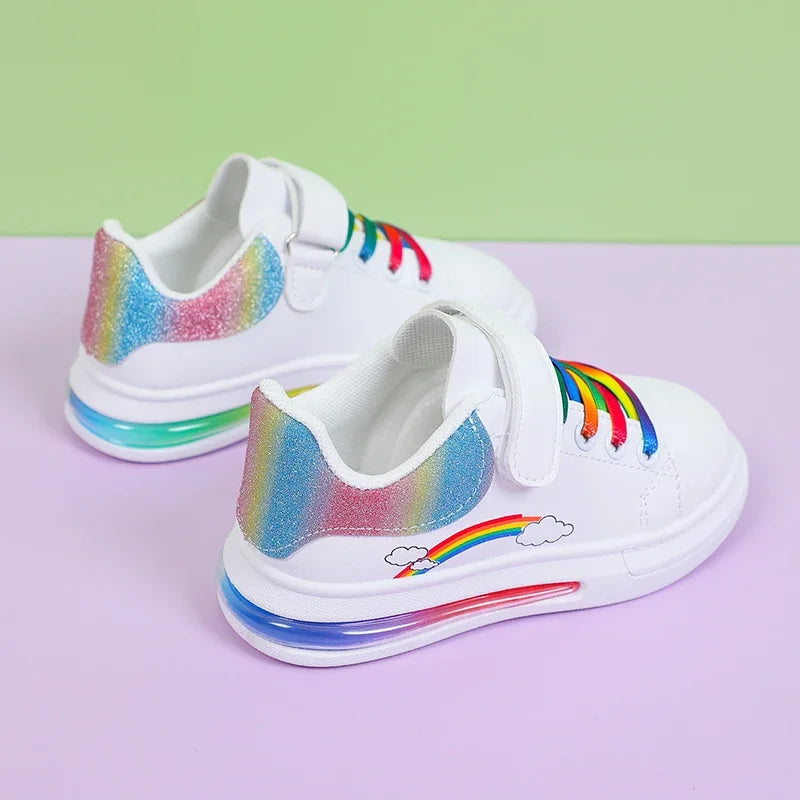 Fashion rainbow colorful casual shoes