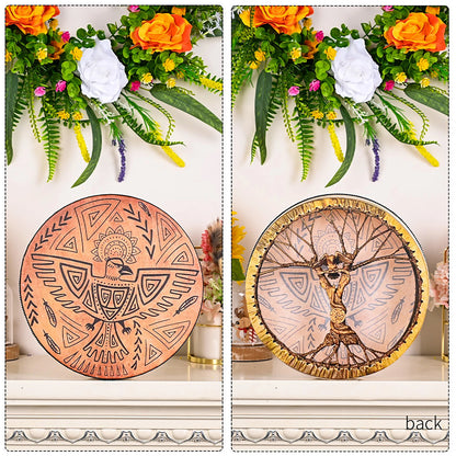 3d tree shape shaman drum with mallet