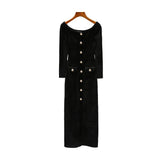 Knitted Single Breasted Corset Dress
