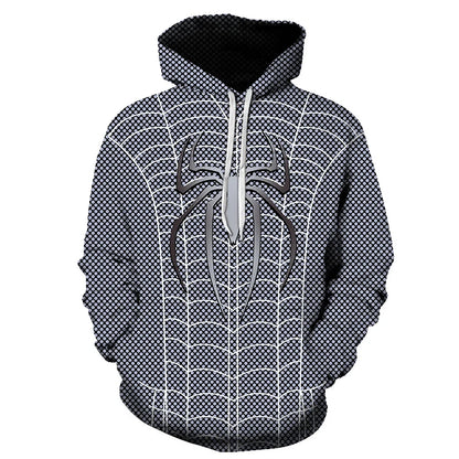 3d spiderman pattern cosplay men's hoodie