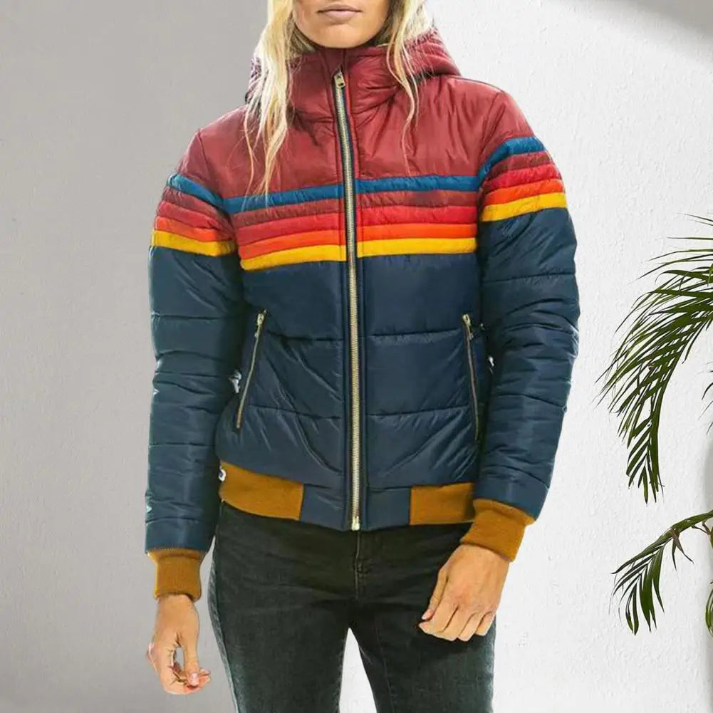 Women's trendy hooded parkas jacket