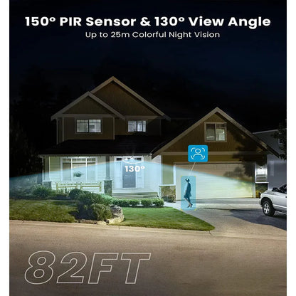 2k wired home smart security camera