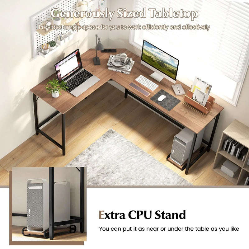 L-Shaped Computer Corner Desk