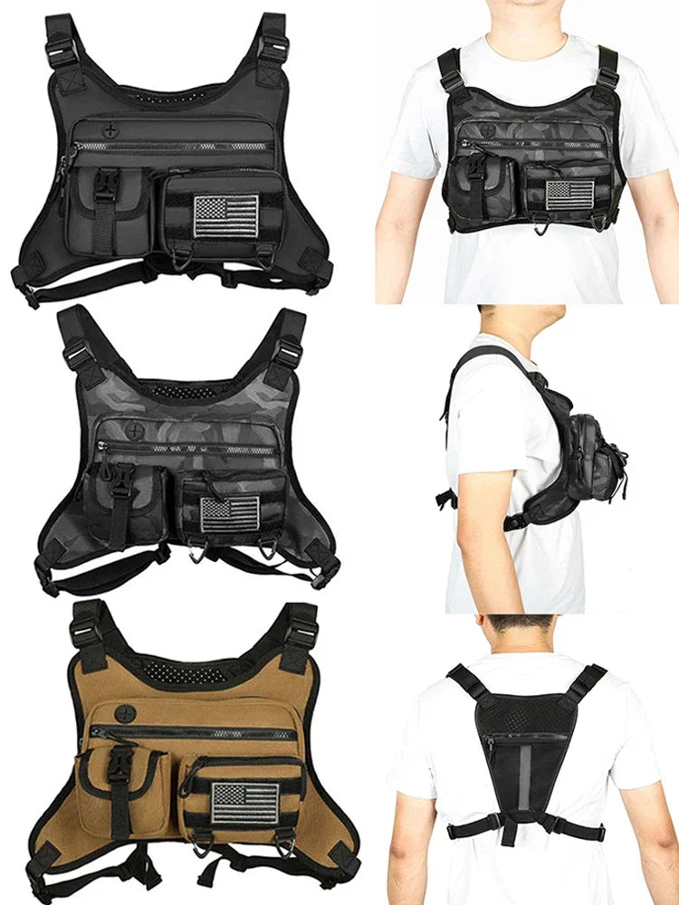Adjustable strap fashion sport vest backpack