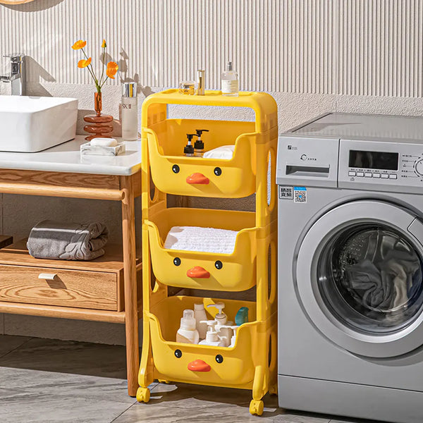 Mobile Multi-Tier Kids Toy Storage Rack