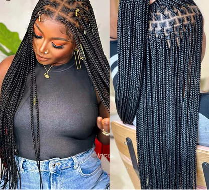 Cornrow knotless braided wigs