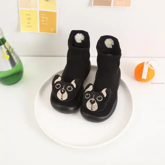 Anti-slip velvet knit winter kid's boots