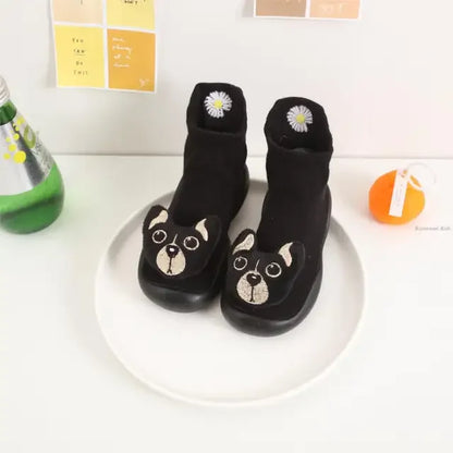 Anti-slip velvet knit winter kid's boots