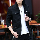 Fashion Stand Collar Cargo Jacket Coat