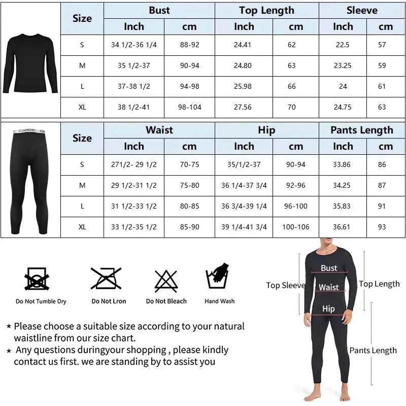 Winter long sleeve thermal underwear set
