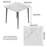 Dining Table with Sintered Stone Top and Metal Legs