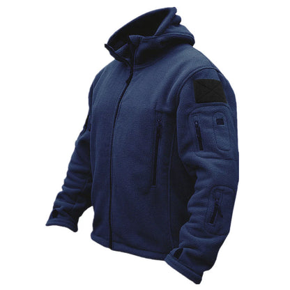 Winter thermal fleece tactical jacket