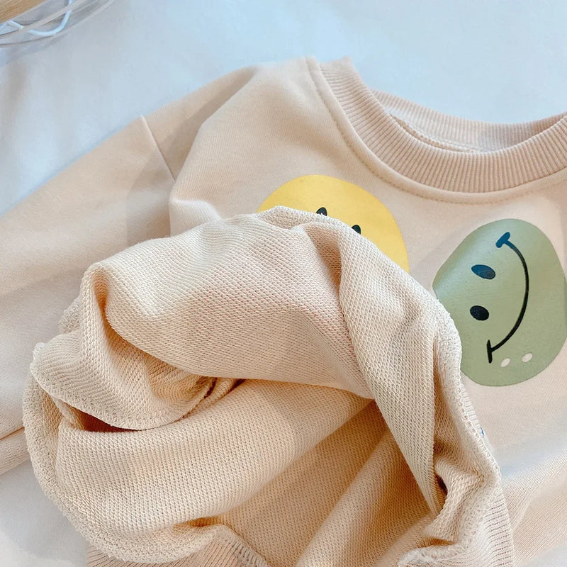 Kids Cartoon Blouse & Pants Set