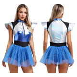 Space Cadet Alien Astronaut Halloween Robot Cosplay Costume