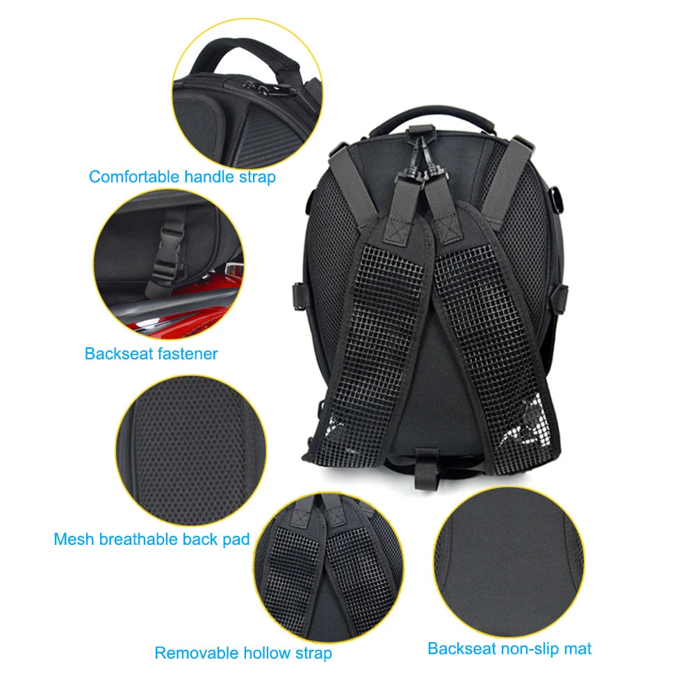 Motorbike luggage helmet storage bag