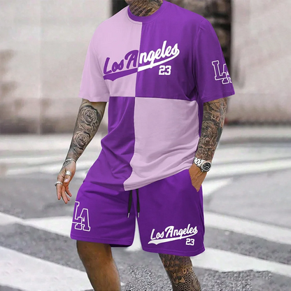 Loose digital print quick drying men's set