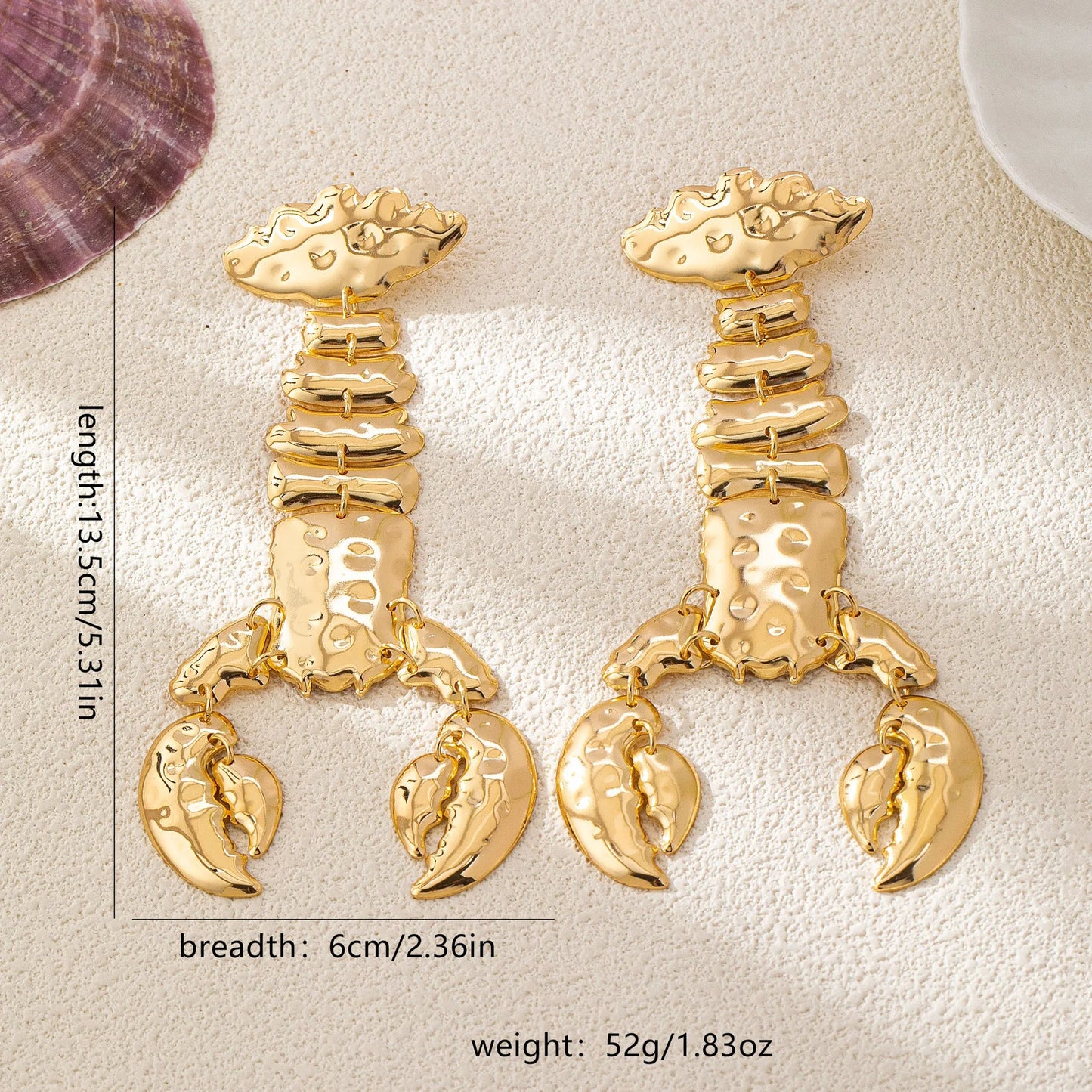 Creative Lobster Geometric Earrings