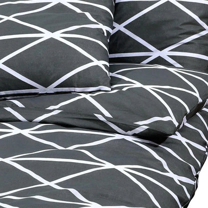 Luxury grey cotton duvet cover set