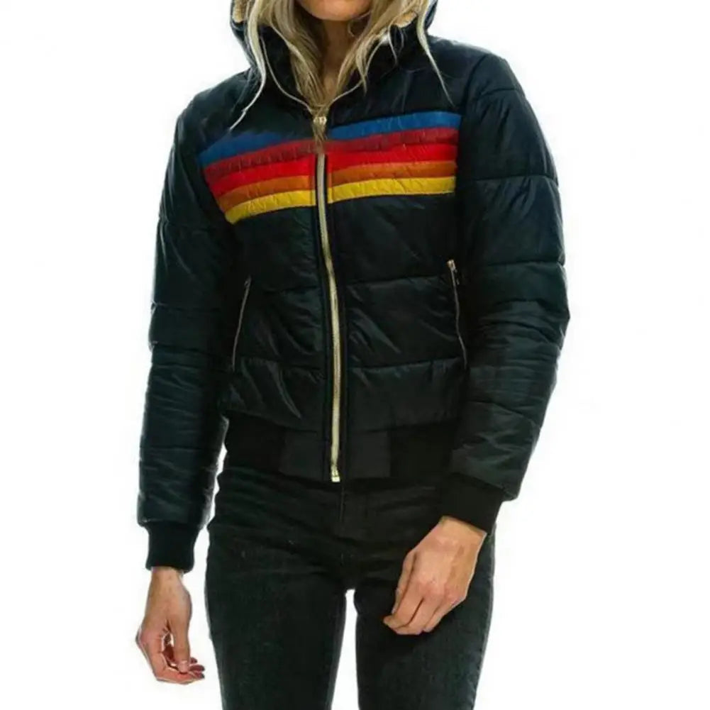 Women's trendy hooded parkas jacket