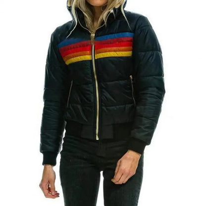 Women's trendy hooded parkas jacket