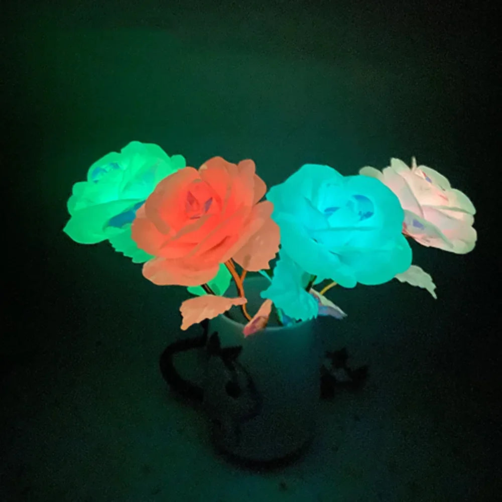 Luminous rose flower