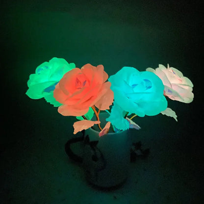 Luminous rose flower