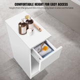 Slim Bedside Table with Shelf &Drawer