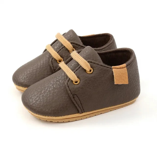 Solid Leather Non-slip Sole Baby Shoes