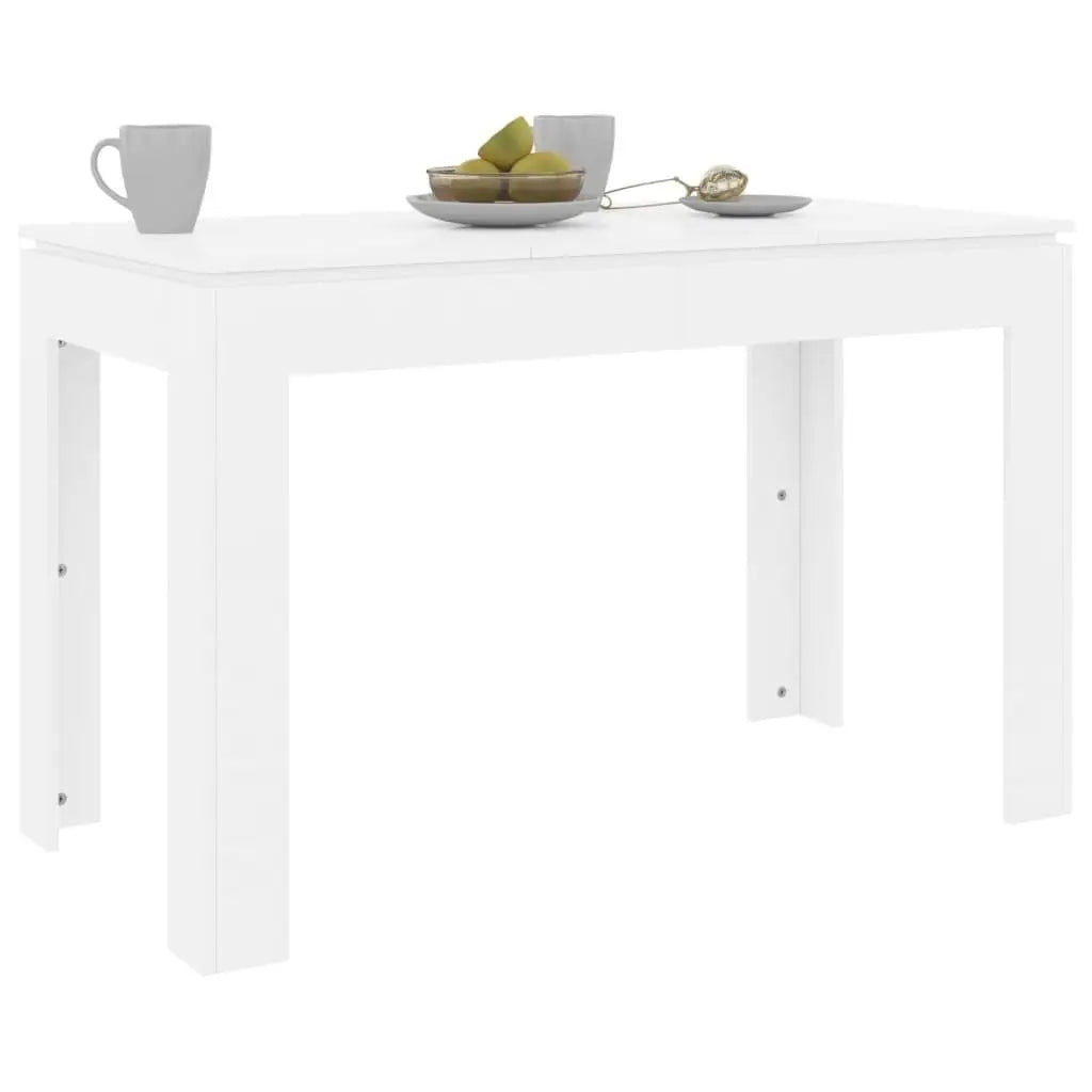 High gloss white dining table