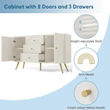 2 Doors and 3 Drawers Sideboard Cabinet for Living Room