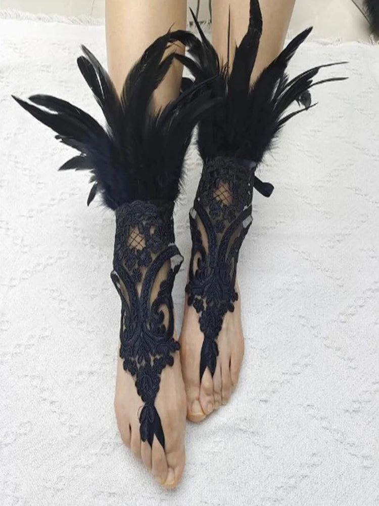 Halloween Party Fingerless Gloves