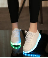 Lighted USB Charger Glowing Sneakers for Kids