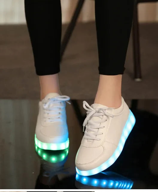 Lighted USB Charger Glowing Sneakers for Kids