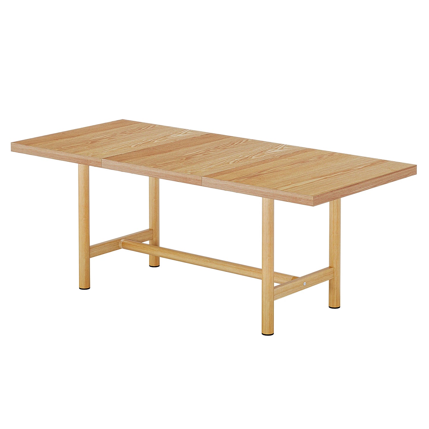 Rectangular dining table with metal legs
