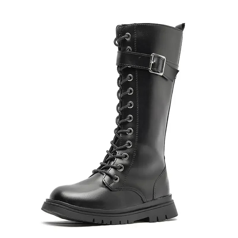 Girls Knee-High Martin Boots