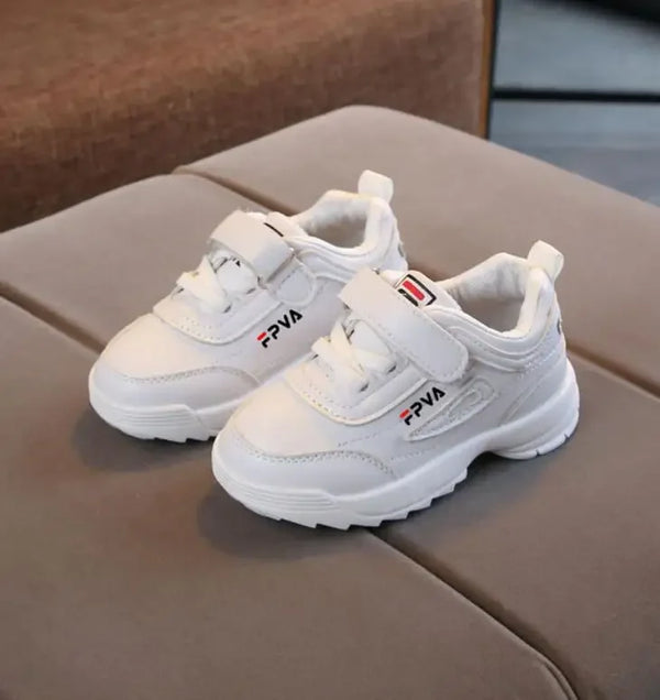 Kid's Fashion Leather Sneakers