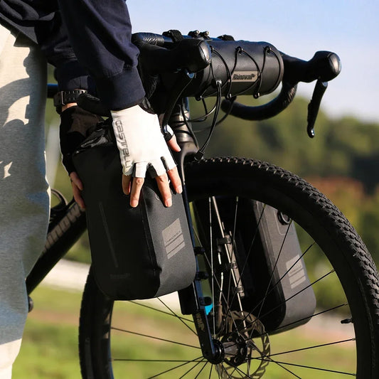 Waterproof quick release bike front fork bag