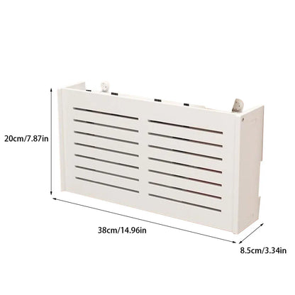 Wall mounted wireless router rack