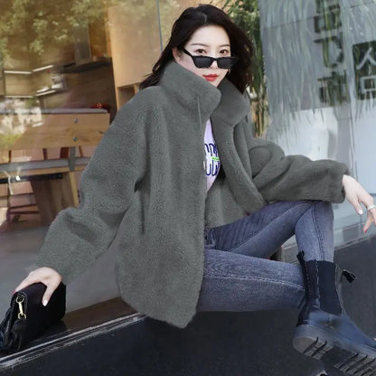 Winter double coral fleece warm coat