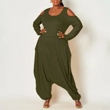 Cross-pants Loose Wide-leg Jumpsuit