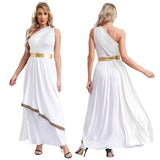 One Shoulder Chiffon Overlay Vintage Dress