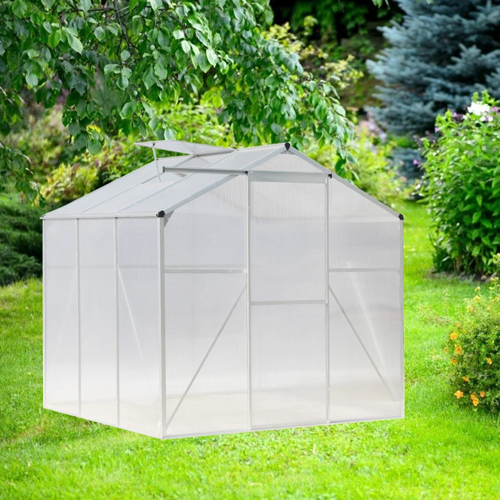 Polycarbonate rain gutter roof vent walk-in aluminum grow house