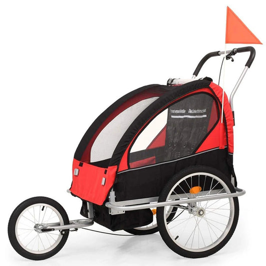 Foldable children's bicycle trailer