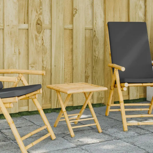 Portable folding bamboo garden table
