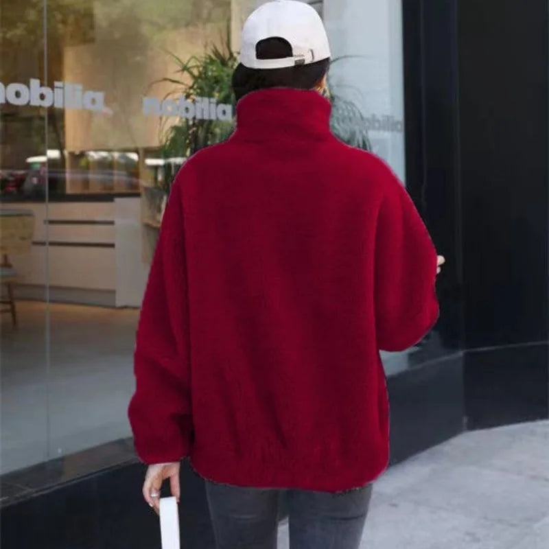 Winter double coral fleece warm coat