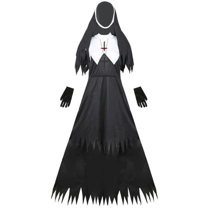 Vampire Print Long Halloween Costume