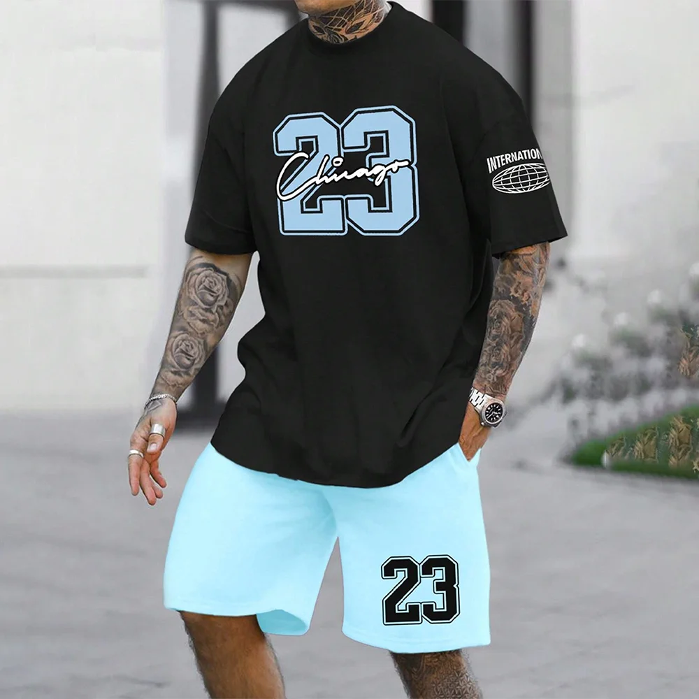 Loose digital print quick drying men's set