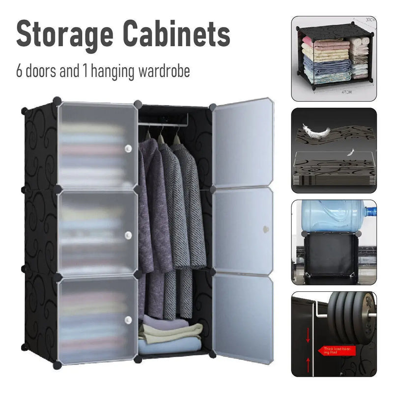High Capacity Partition Dustproof Wardrobe