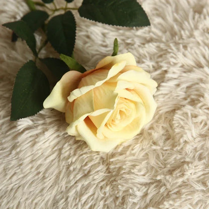 Beautiful silk roses bouquet flowers