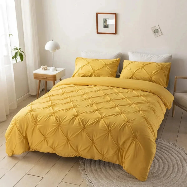 Soft and High Quality 3D Pinch Pleated Duvet Cover Set